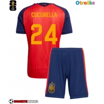 Otroške Nogometnih dresov Španija Marc Cucurella #24 Domači SP 2026 Kratki rokavi (+ hlače)